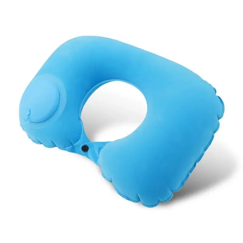 Bright Teal Inflatable U-Shaped Travel Pillow 7 Bright Teal Inflatable U-Shaped Travel Pillow - Image 7