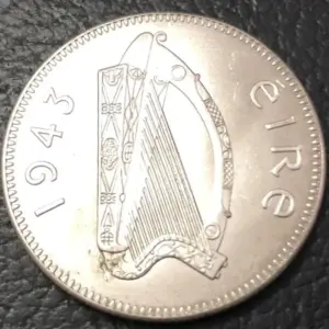 Antique Irish 1943 Replica Coin - Vintage Style 5 Saba85b828568417ab7240020e4a4d2b9q