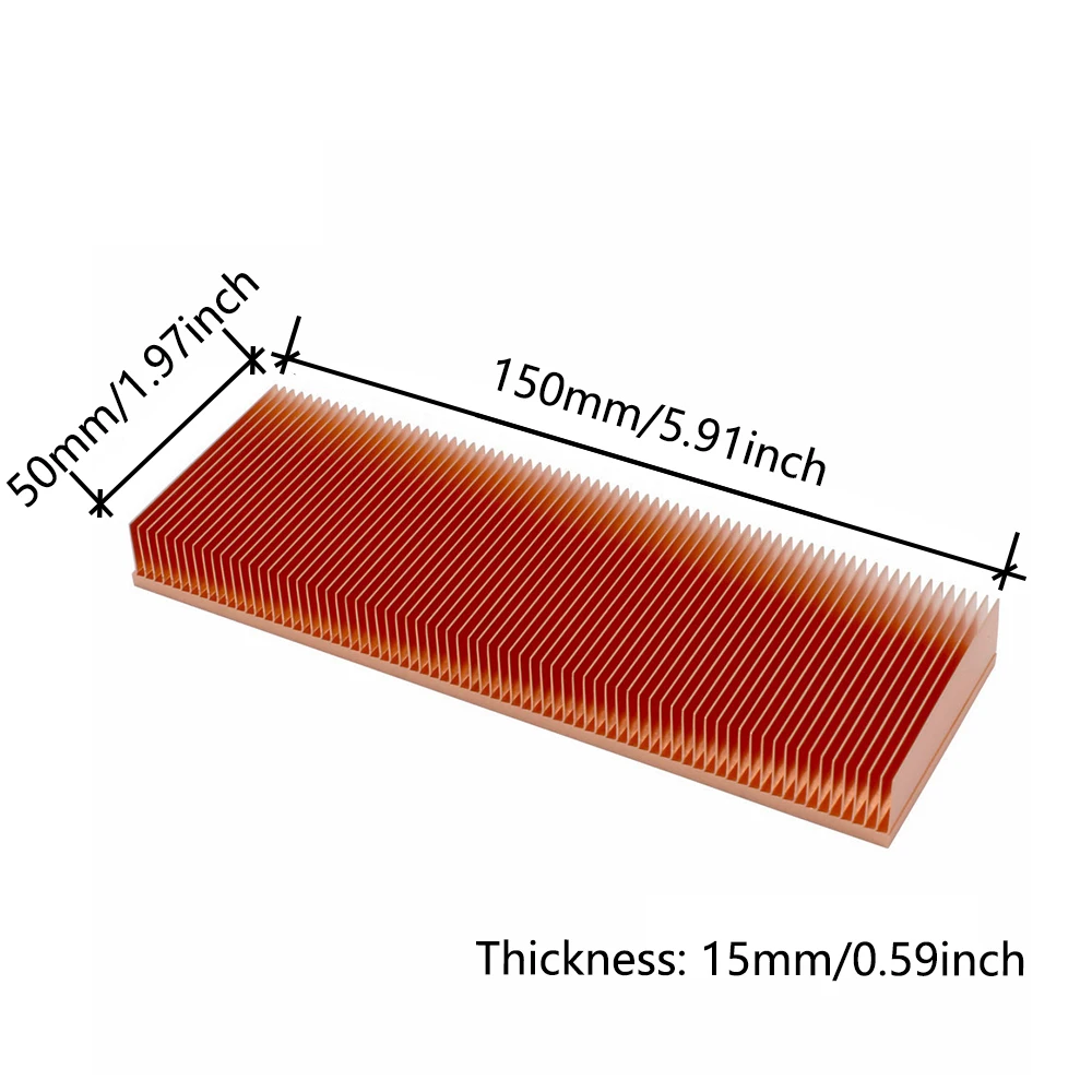 Copper Heatsink with Scraped Fins for Electronics 6 Copper Heatsink with Scraped Fins for Electronics - Image 6
