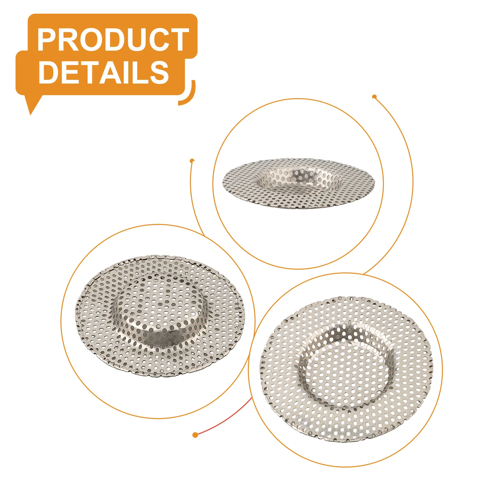 Stainless Steel Sink Filter Set 3 Sizes 4 Stainless Steel Sink Filter Set 3 Sizes - Image 4