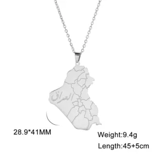 Stainless Steel Iraq Map Pendant Necklace 15 Sac40f07a0c044067a57a0bb06e9f6021E