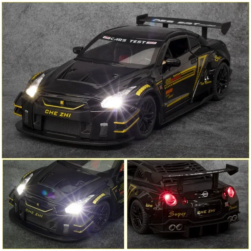 Black Nissan GTR R35 Diecast Model 1:24 Scale 5 Black Nissan GTR R35 Diecast Model 1:24 Scale - Image 5