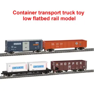 HO Scale Cargo Container Flatbed Set