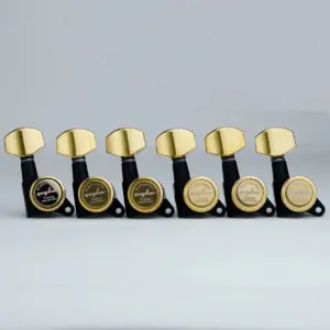 Black & Gold Locking Guitar Tuning Machines Model 07 BK GD