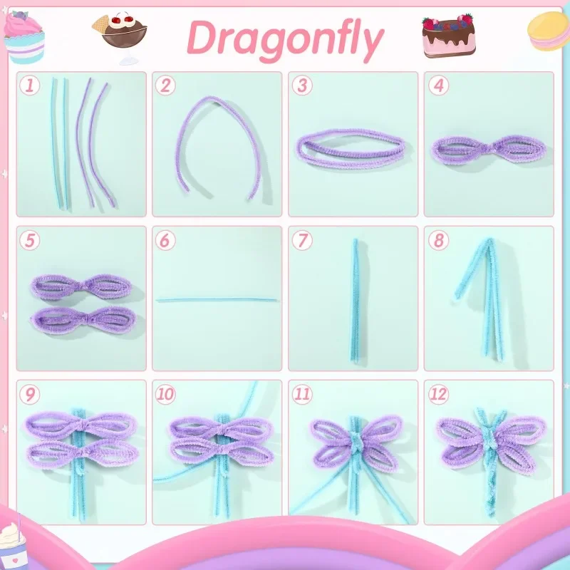 Colorful Plush Chenille Wire Stems 30cm Pack 6 Colorful Plush Chenille Wire Stems 30cm Pack - Image 6