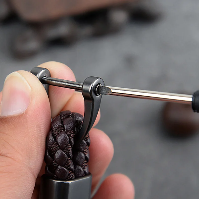 Elegant Leather and Zinc Alloy Keychain 4 Elegant Leather and Zinc Alloy Keychain - Image 4