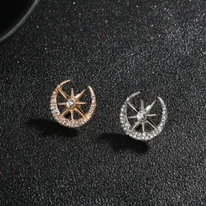 Celestial Star and Moon Brooch - 1.8cm Alloy 9 Sacdf475857db4c8cb792a8fcd97fce0aA