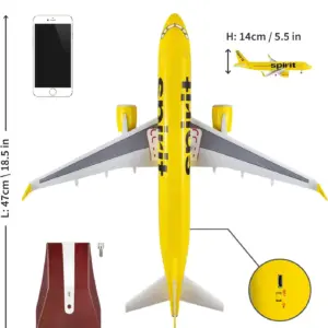Spirit Airlines Airbus A320 Model 47CM with LED 11 Sad08da91454d44e7ab6341450ee280e9A