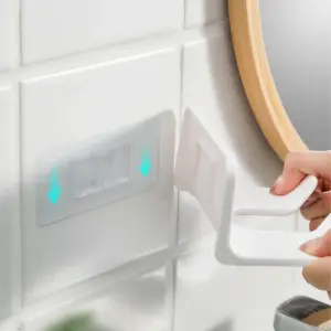 Wall-Mounted Hair Dryer Holder in Black or White 13 Sad5d7c2deb674929ba21bc5ec8d9dcaaS