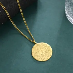 Stainless Steel Gold-Tone Pendant Necklace 18 Sada87f144098484eb2f37b4ef1e7b125v