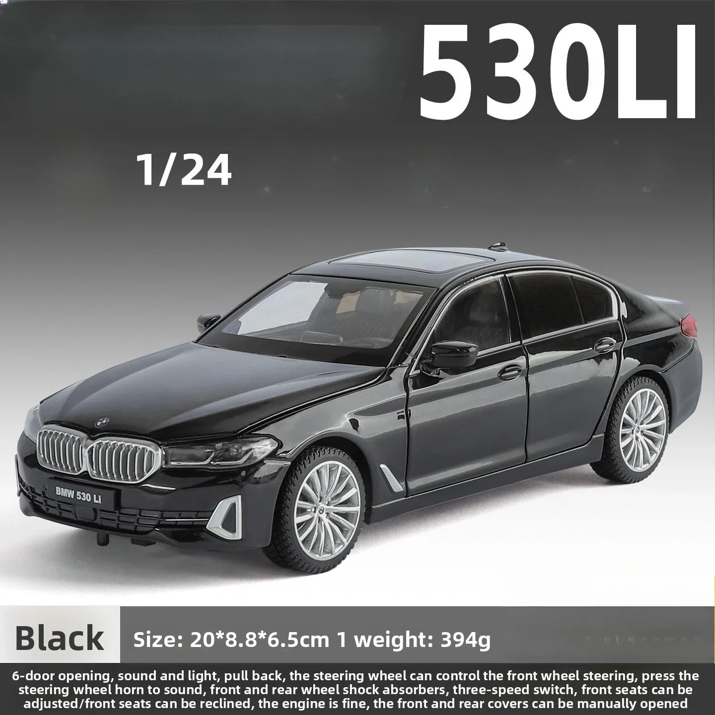White BMW 530Li Limousine Model 1:24 Scale 8 White BMW 530Li Limousine Model 1:24 Scale - Image 8