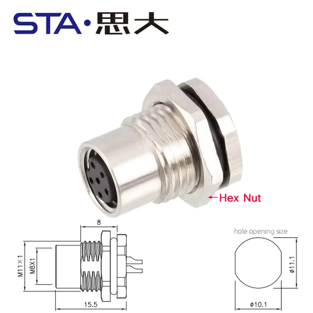 Industrial M8 Circular Connector with Multiple Pins 5 Industrial M8 Circular Connector with Multiple Pins - Image 5