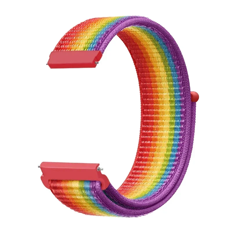 18mm Colorful Nylon Loop Band for Smartwatches 7 18mm Colorful Nylon Loop Band for Smartwatches - Image 7
