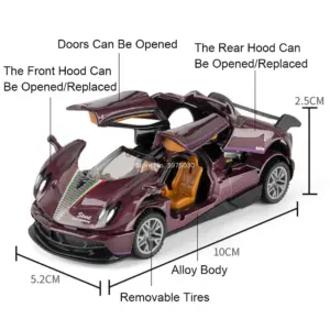 1:43 Pagani Zonda R Diecast Model 11 Sae15bf3a211a4a8f88083405741286f21