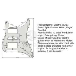 Electric Guitar HSH Guard Panel Collection 15 Sae2bb3dec9f34b1aa67bfdb571a06eaav