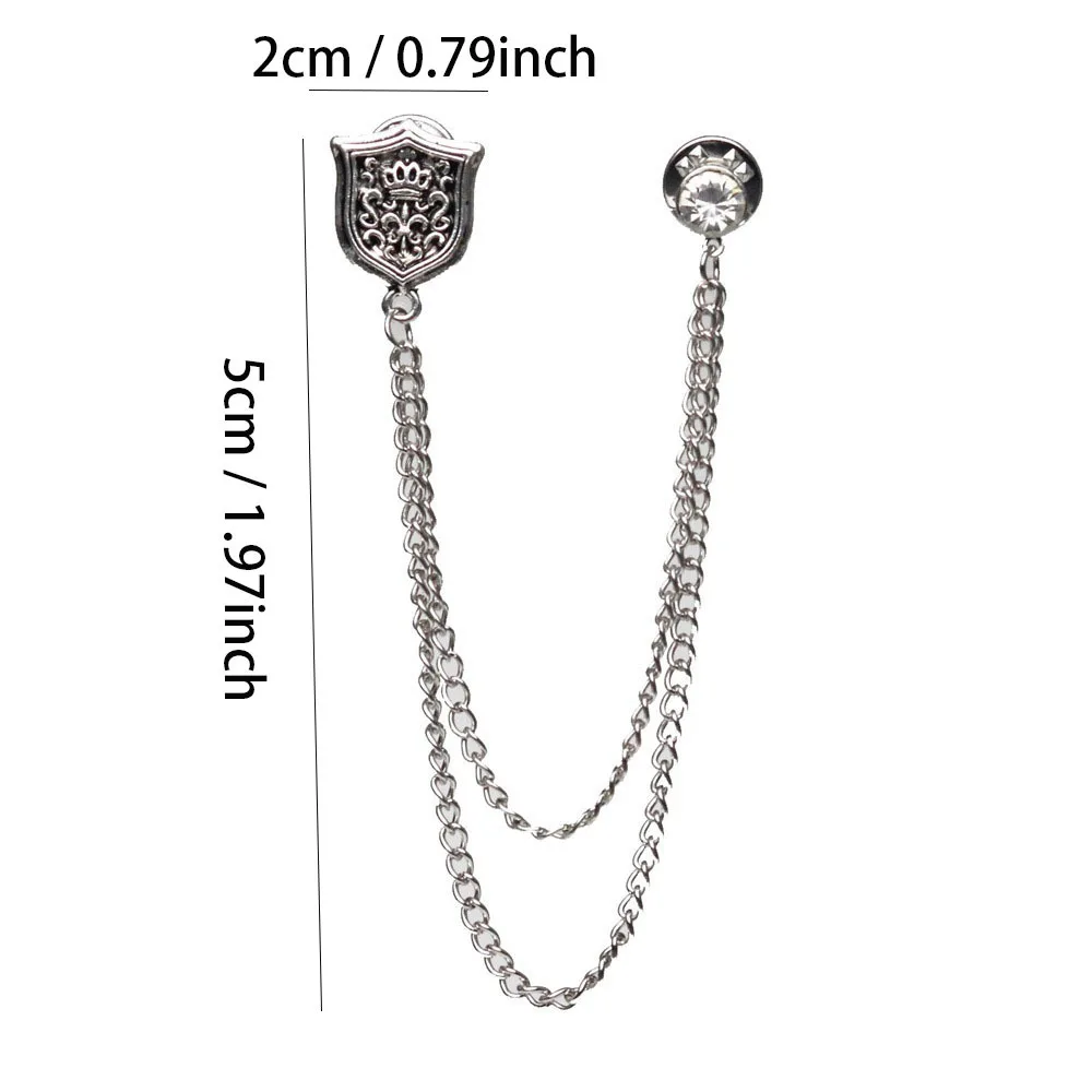 Silver Men’s Vintage Shield Brooch 2 Silver Men’s Vintage Shield Brooch - Image 2