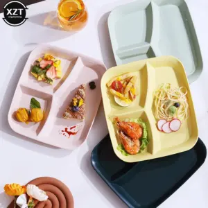 Japanese-Style Divided Dinner Plate, 25.5x22.5cm