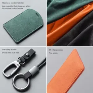 Suede Car Key Cover with NFC Slot 11 Saecb4d552cb54a65be9bede497d9b9a8v