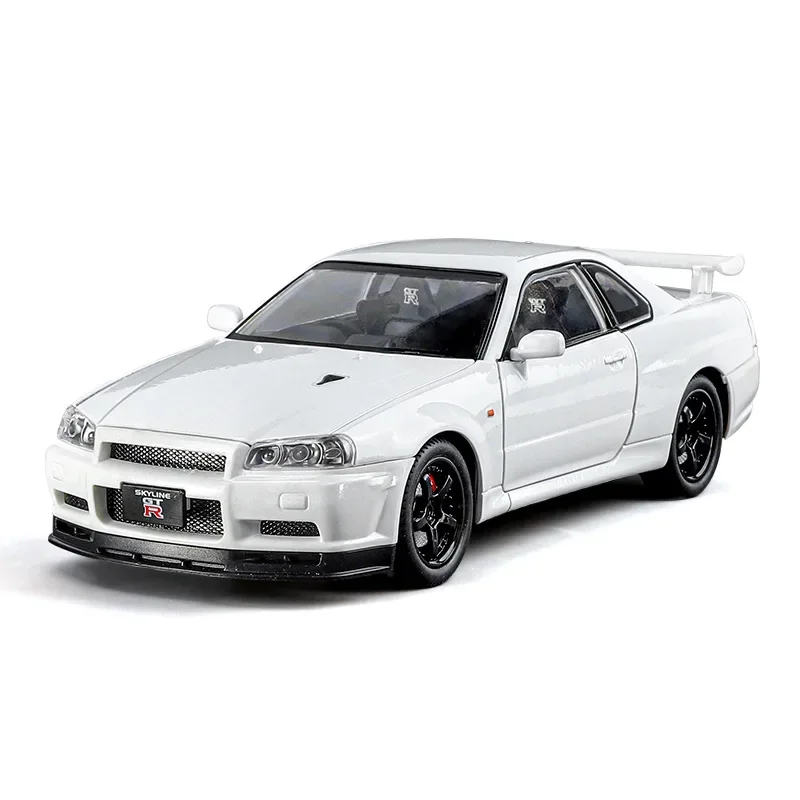 Nissan Skyline GTR R34 Diecast Model 1:24 Blue 5 Nissan Skyline GTR R34 Diecast Model 1:24 Blue - Image 5