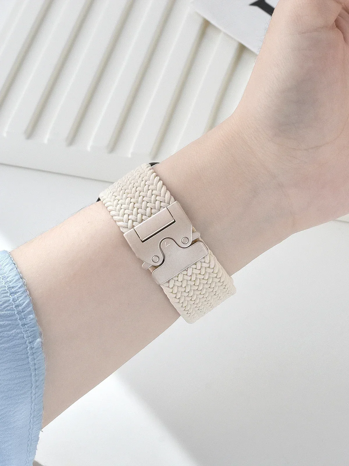 Braided Nylon Watch Band for Apple Watch 38-49mm 5 Braided Nylon Watch Band for Apple Watch 38-49mm - Image 5