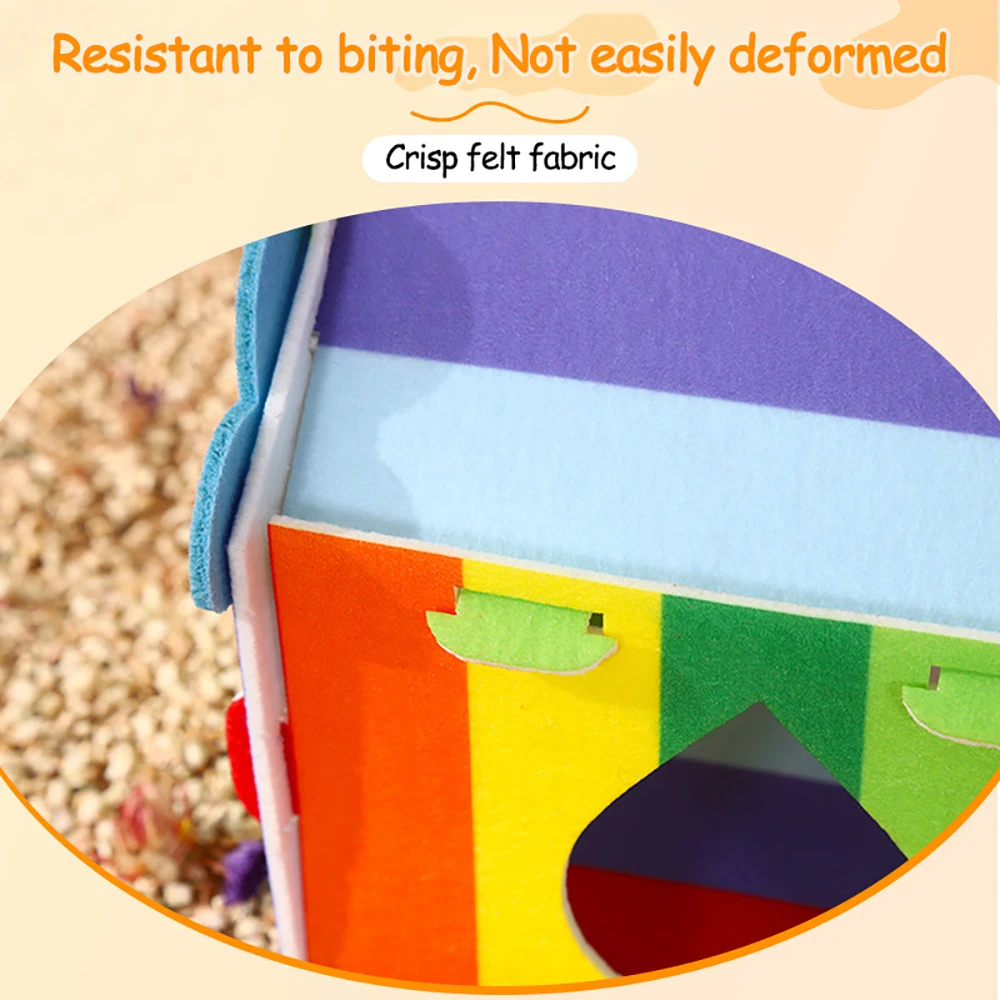 Colorful Felt Pet Hideout for Small Animals 5 Colorful Felt Pet Hideout for Small Animals - Image 5