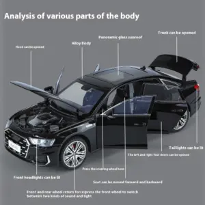 1:18 Scale Black Luxury Sedan Model 8 Saf336e097d604c4ba0813f78d3bb394cc