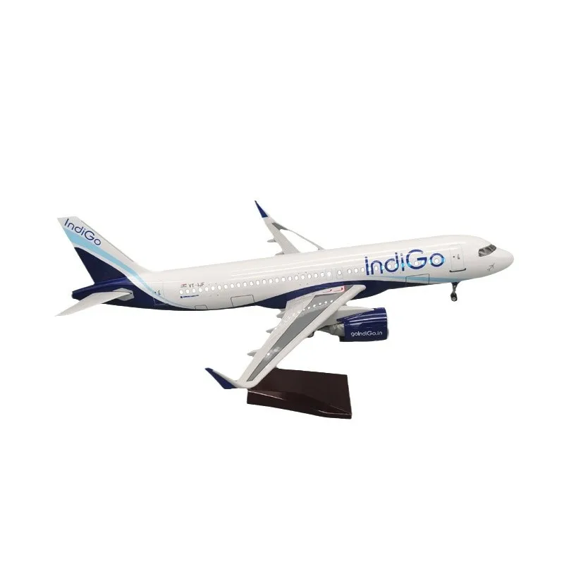 Indian Indigo A320 Neo Scale Model 47cm with LED 2 Indian Indigo A320 Neo Scale Model 47cm with LED - Image 2