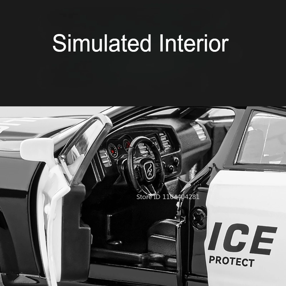 1/32 Scale Diecast Charger Police Car Model 4 1/32 Scale Diecast Charger Police Car Model - Image 4