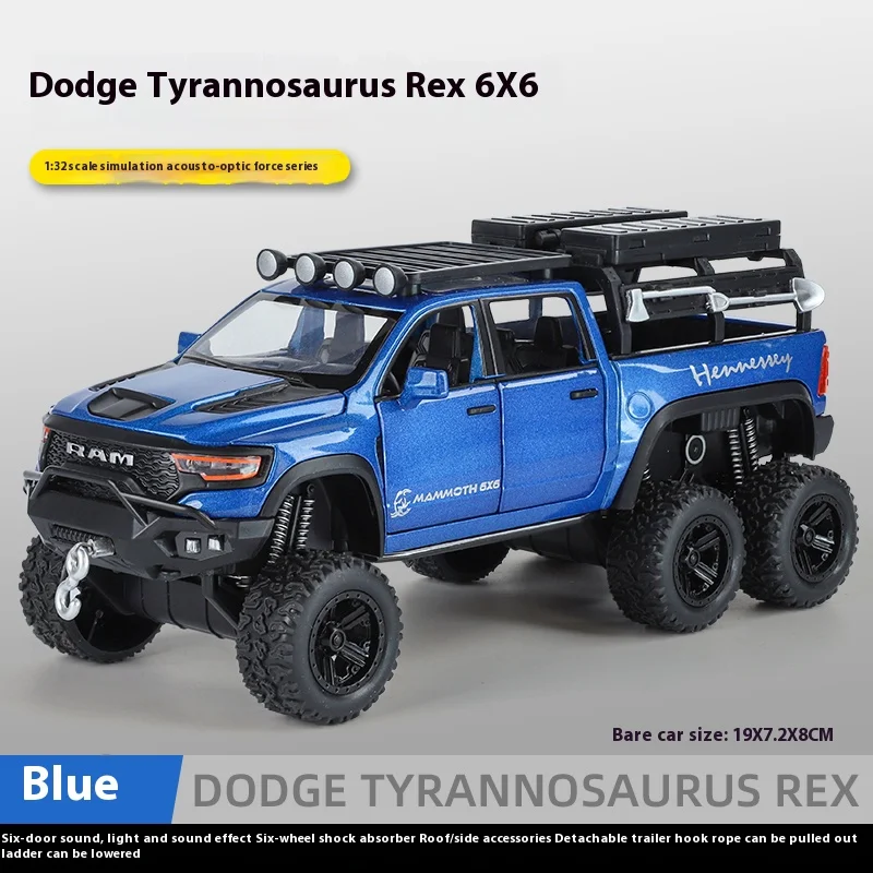 Red 1:32 Dodge RAM 1500 TRX 6X6 Diecast Model 9 Red 1:32 Dodge RAM 1500 TRX 6X6 Diecast Model - Image 9