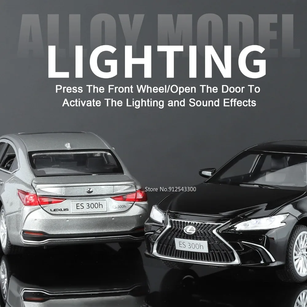 White Lexus ES300H Diecast Model with Features 6 White Lexus ES300H Diecast Model with Features - Image 6