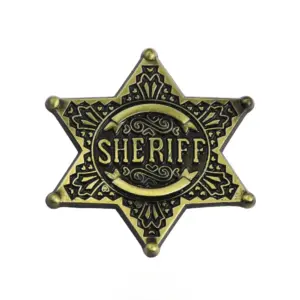 Western Hexagon Star Sheriff Badge Accessory