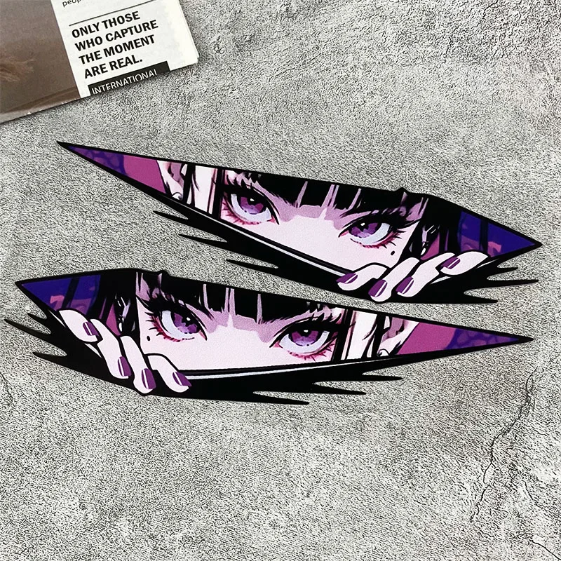 Anime Eyes Motorcycle Decals (Set of 4, 20x5cm) 6 Anime Eyes Motorcycle Decals (Set of 4, 20x5cm) - Image 6