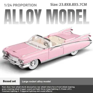 1959 Cadillac Eldorado Die-Cast Model in Pastel Pink 19 Sb0184688811a445a8ef3b670387c4c908