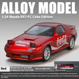 1:24 Coca-Cola Sports Car Model with Sound and Light 15 Sb02523c1a4e24cee9aaf33c56fb63deej