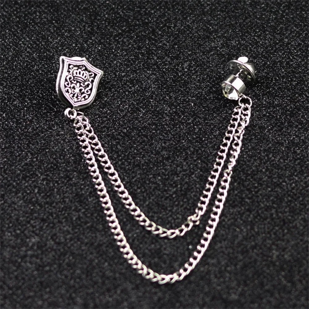 Silver Men’s Vintage Shield Brooch 5 Silver Men’s Vintage Shield Brooch - Image 5