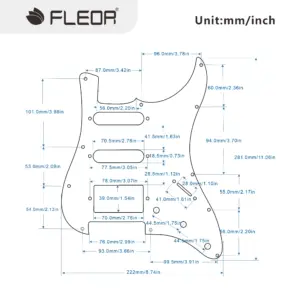 Cream-colored 3-Ply Guitar Pickguard for SSH Models 9 Sb0743026b13d4fe497e71c922f3b22bfw 4