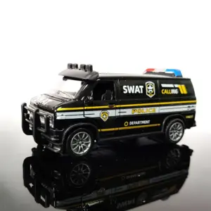 Realistic SWAT Police Van Model for Collectors 10 Sb09f9bf5a4604b979e89054dc214c9334