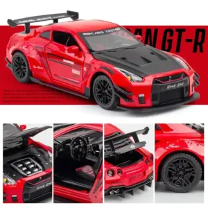Black Nissan GTR R35 Diecast Model 1:24 Scale 15 Sb11e62f59038472f8ffe780f5a406aa2s