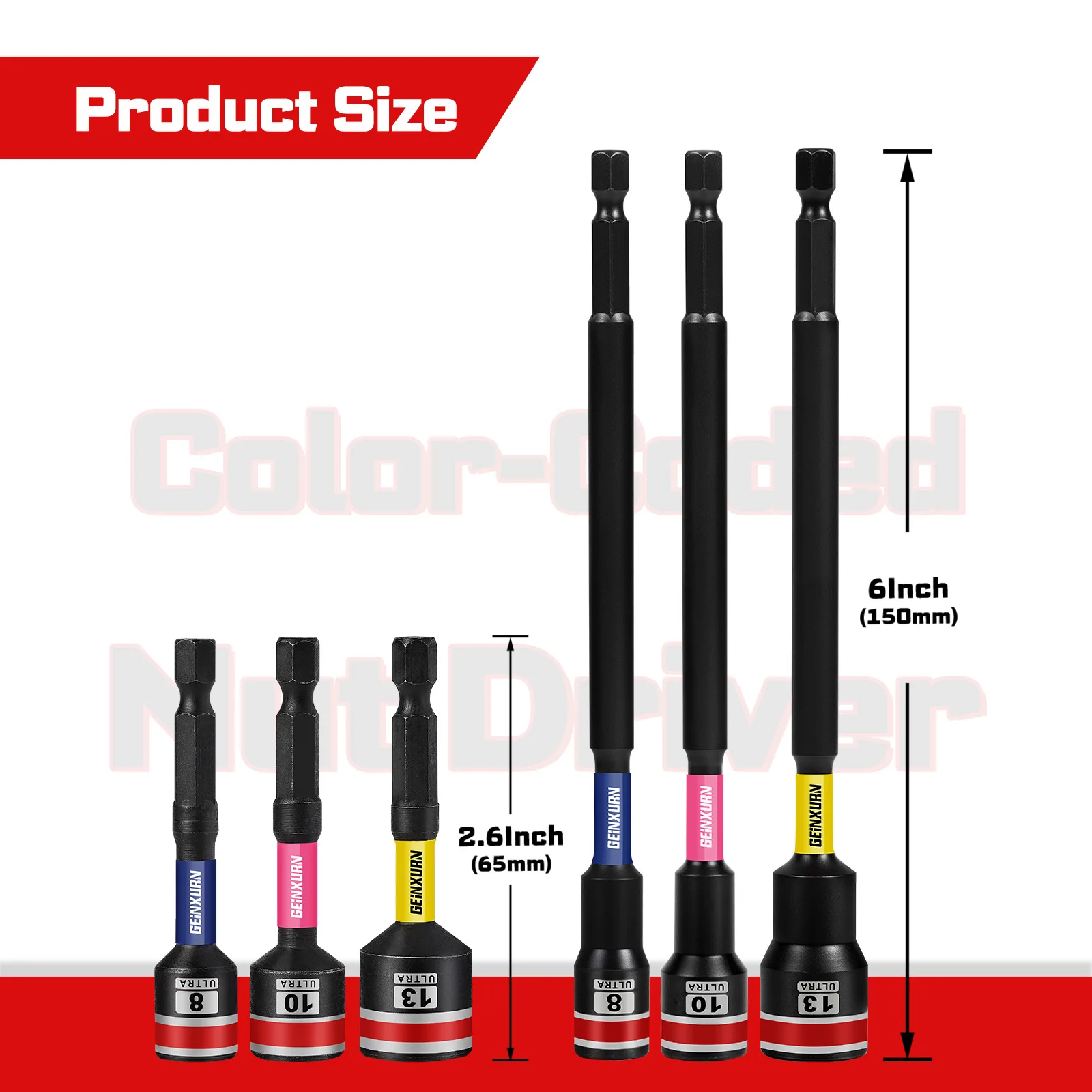 Heavy-Duty Impact Nut Driver Set 8mm-13mm 2 Heavy-Duty Impact Nut Driver Set 8mm-13mm - Image 2