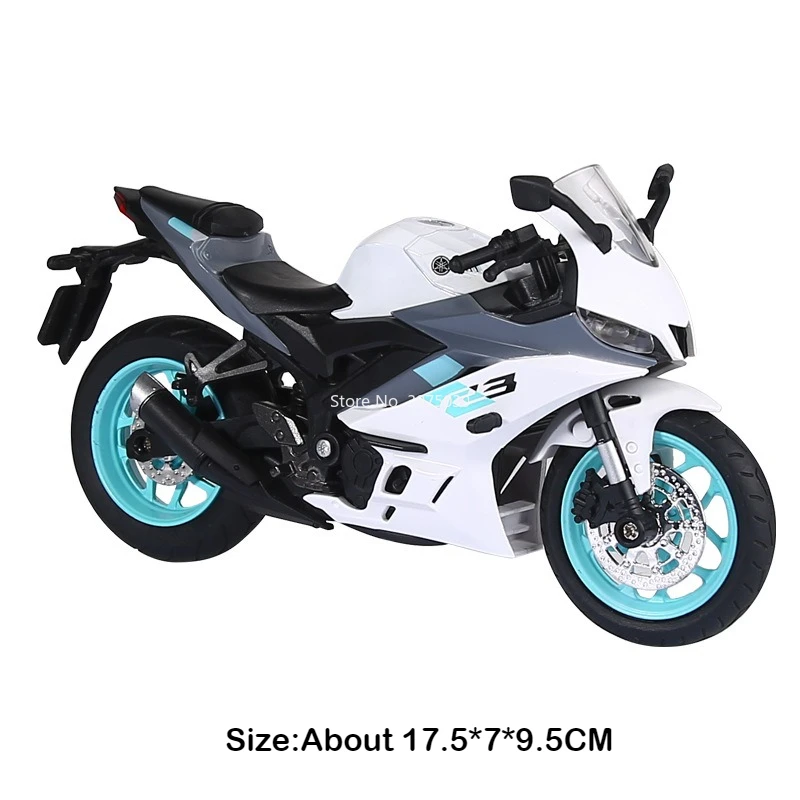 1:12 Scale Blue R3 Motorcycle Model 7 1:12 Scale Blue R3 Motorcycle Model - Image 7