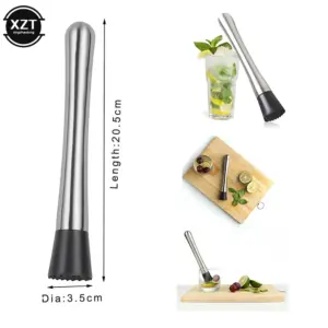 Stainless Steel Cocktail Muddler 20.5cm