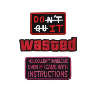 Set of Three Embroidered Patches for Customization