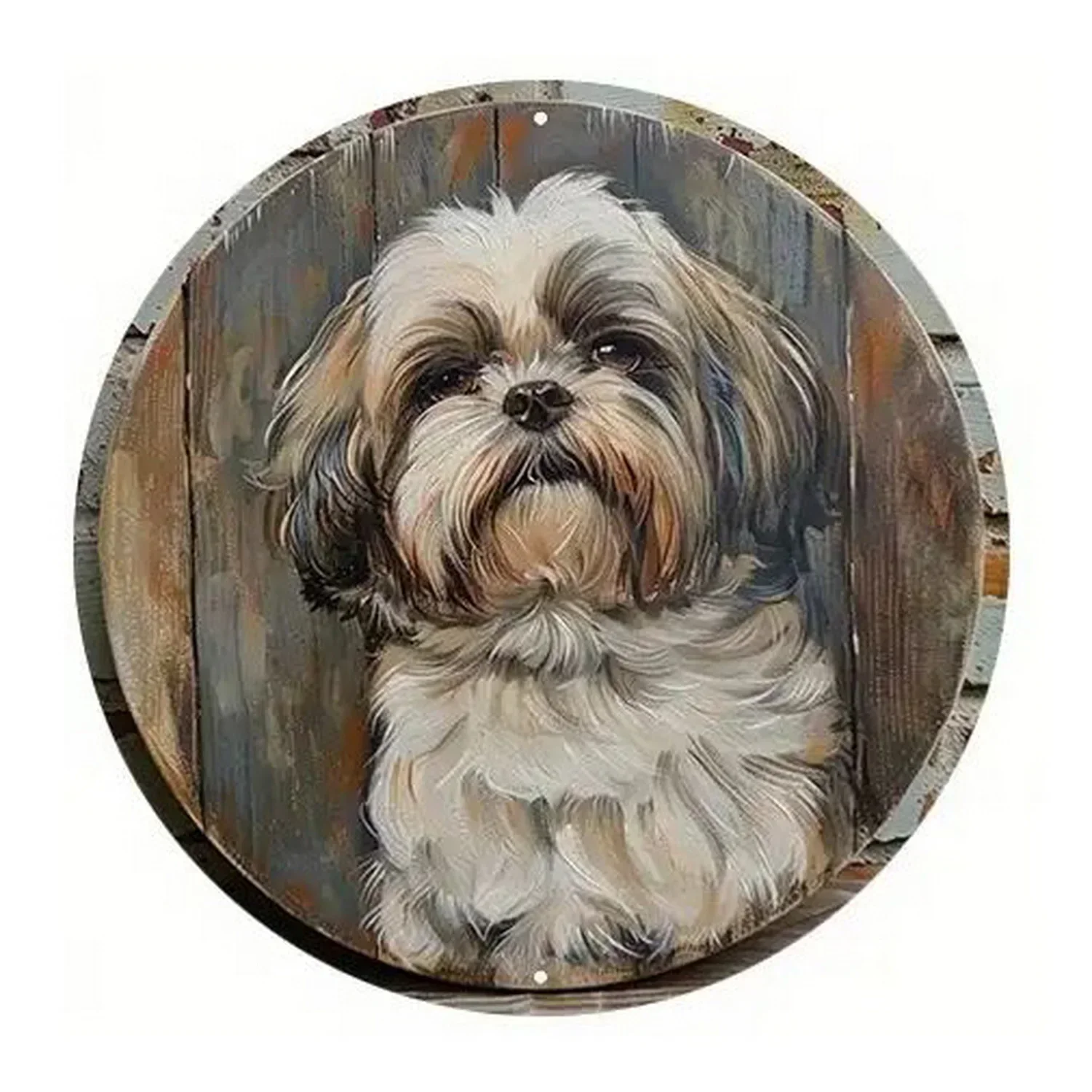 Shih Tzu Art Tin Sign - 20cm Decorative Metal Sign 2 Shih Tzu Art Tin Sign - 20cm Decorative Metal Sign - Image 2
