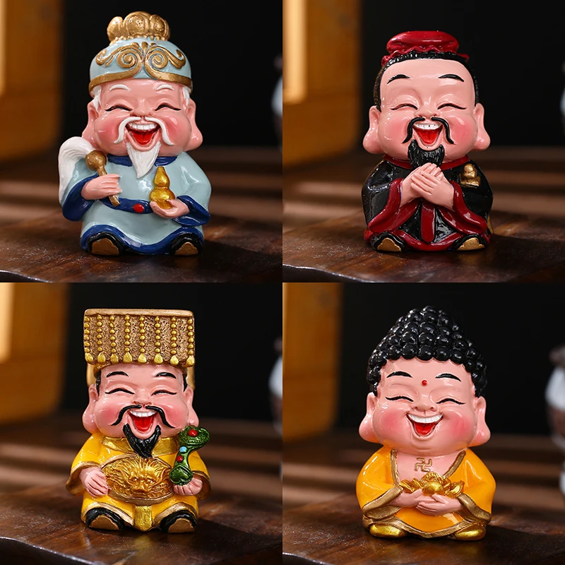 Vibrant Resin Fortune Gods Decorative Figurine 6 Vibrant Resin Fortune Gods Decorative Figurine - Image 6