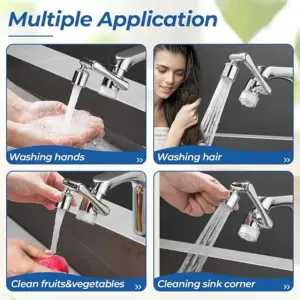 Modern Metal Faucet Extender with 1440° Rotating Arm 12 Sb275dfa709de4309bab65f4412b9ceddB