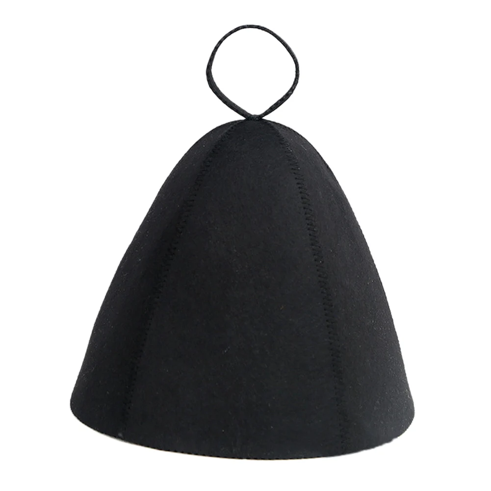 Black Felt Sauna Hat 25x23cm 2 Black Felt Sauna Hat 25x23cm - Image 2