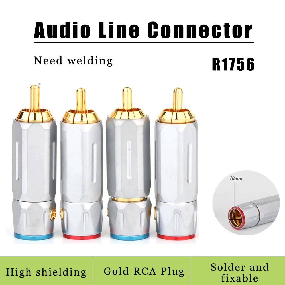 Gold-Plated RCA Connectors with Lotus Head Design 7 Gold-Plated RCA Connectors with Lotus Head Design - Image 7