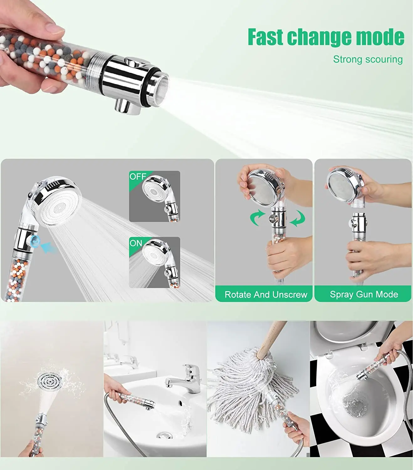 High-Pressure Water-Saving Shower Head 5 High-Pressure Water-Saving Shower Head - Image 5