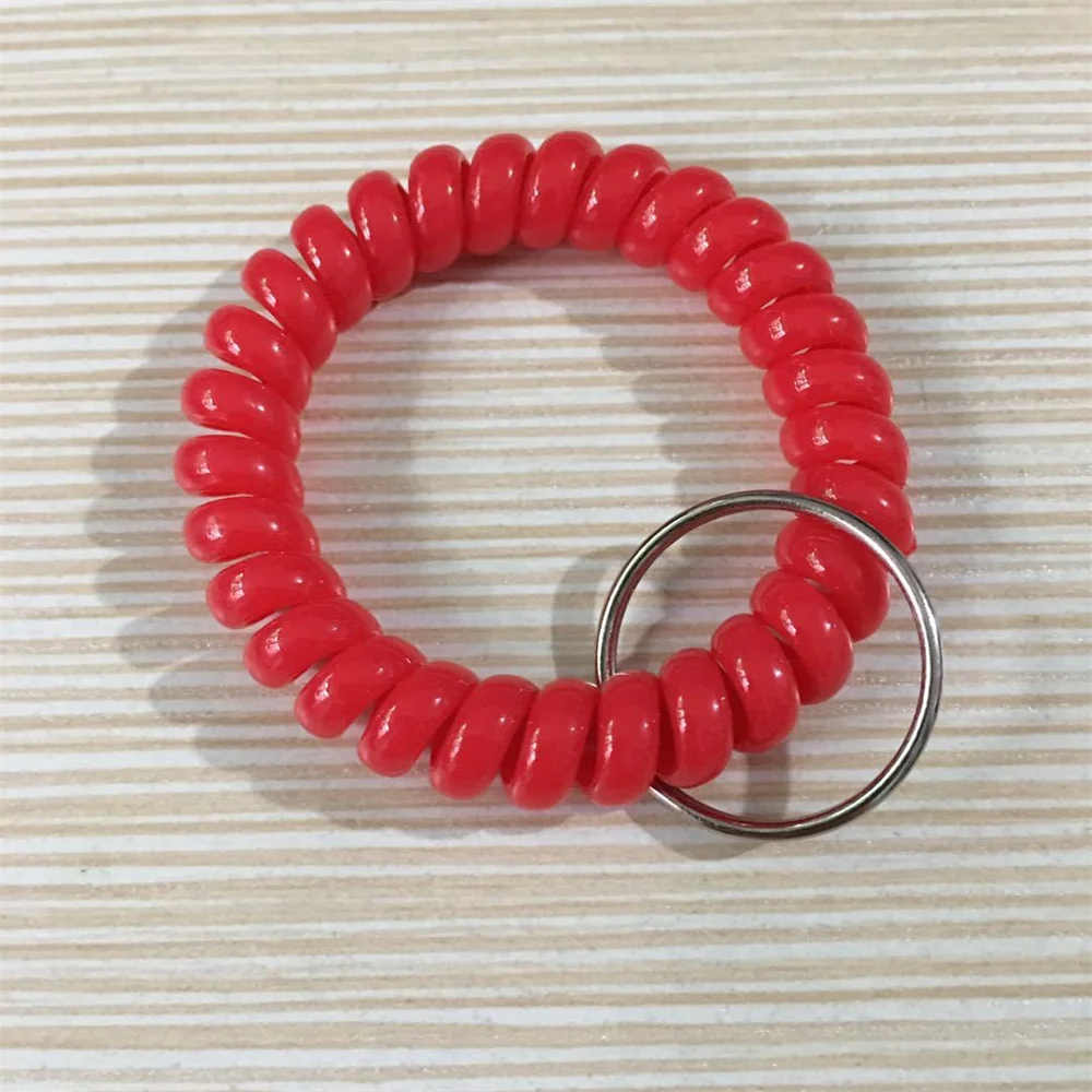 Colorful Spiral Plastic Wrist Coil Keychain Set of 10 10 Colorful Spiral Plastic Wrist Coil Keychain Set of 10 - Image 10
