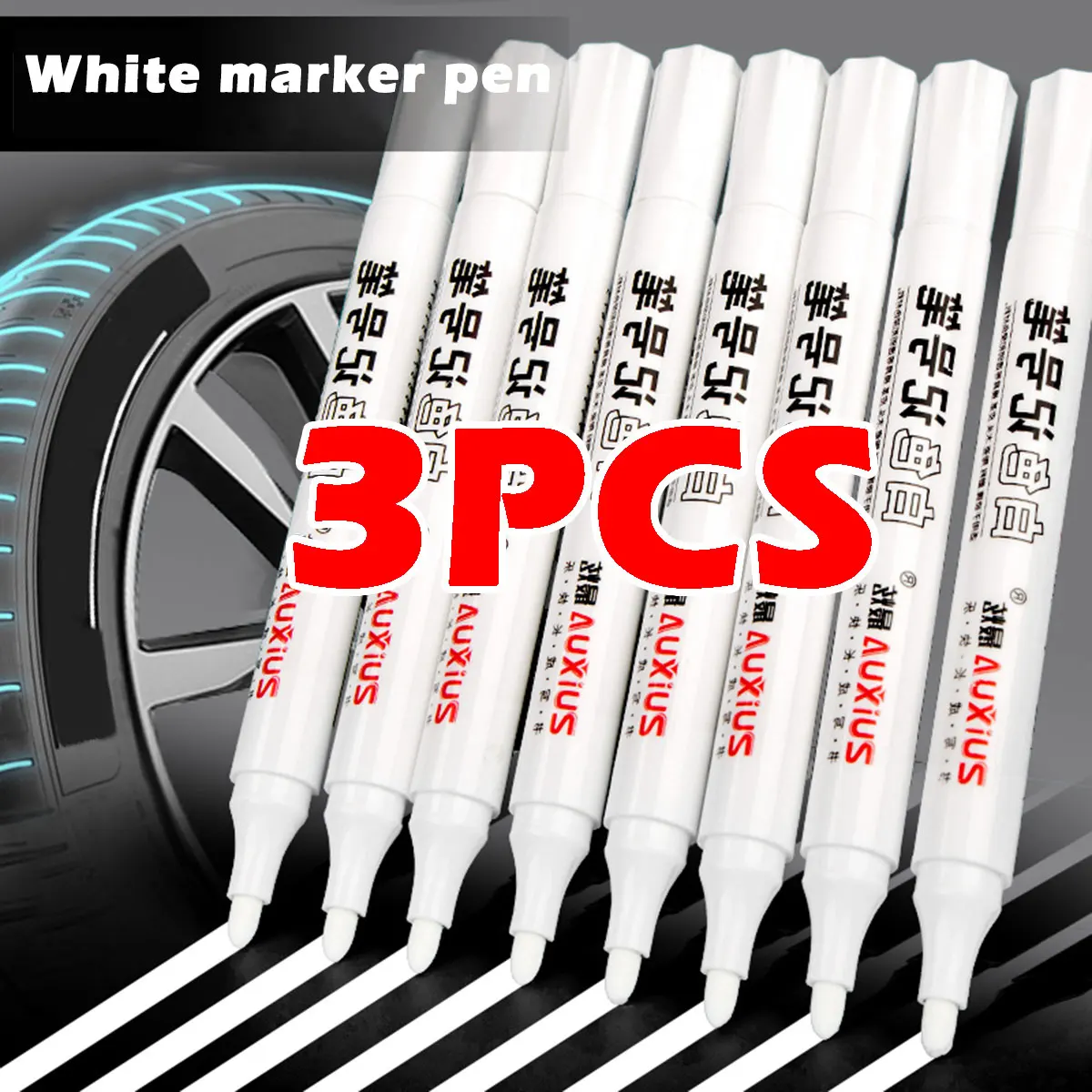 White Waterproof Oil-Based Gel Marker Set 10 White Waterproof Oil-Based Gel Marker Set - Image 10